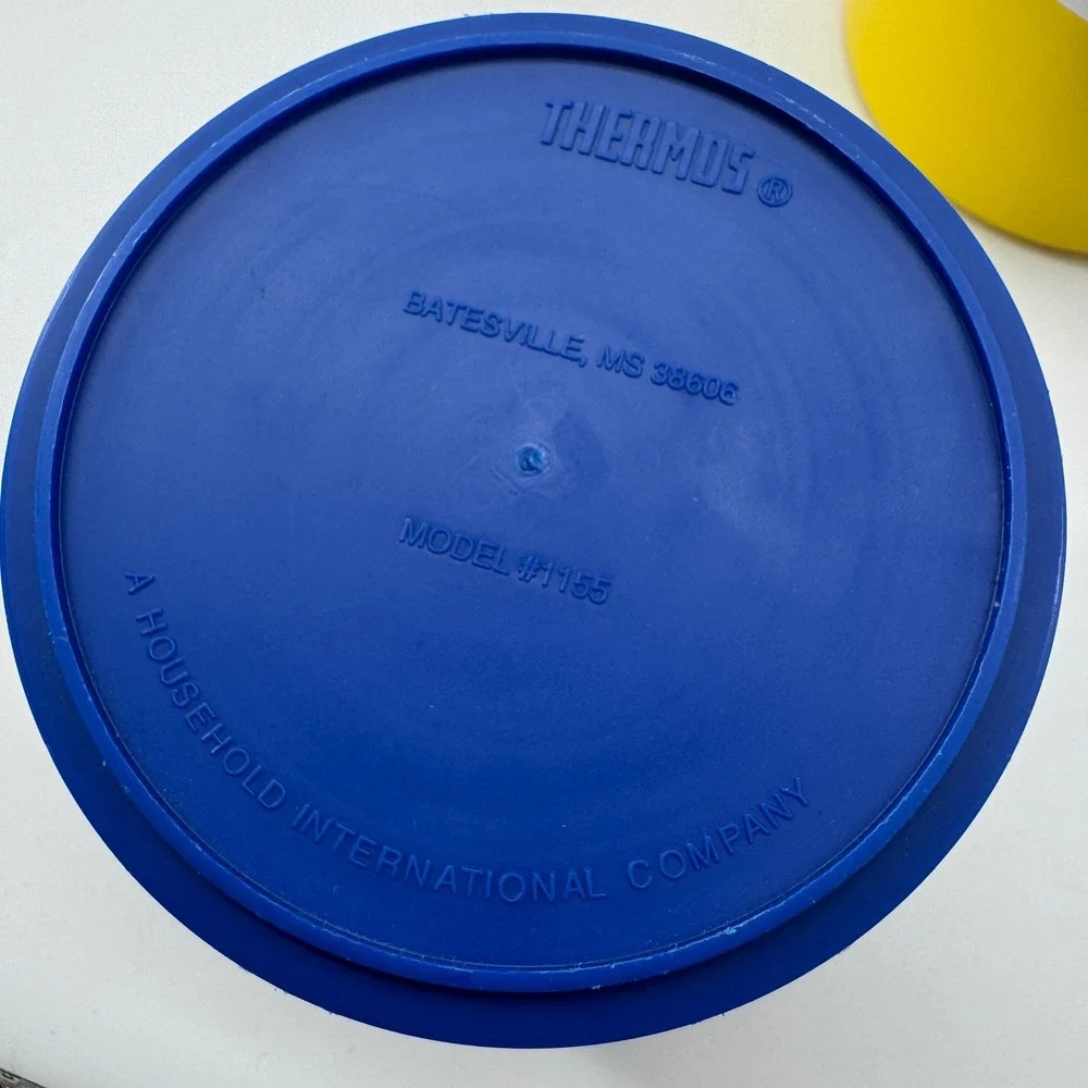 Vintage Thermos Insulated Jars Set of 3 Red Blue Yellow‎ 1155 1155/4